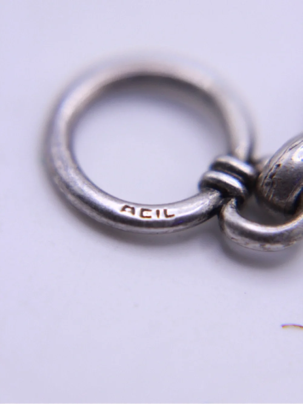 Vintage AGIL Two-Tone Silver and Gold plate Accent Toggle Bracelet 7.5” on cone - Picture 5 of 8
